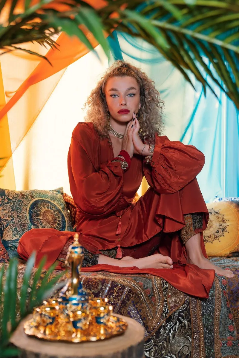 25% OFF Khroma Lola Wrap Dress in Chili Red