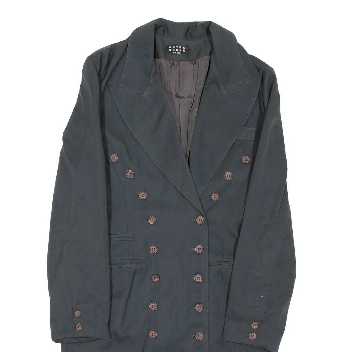 AUTRE CHOSE PARIS Womens Overcoat Coat Green S