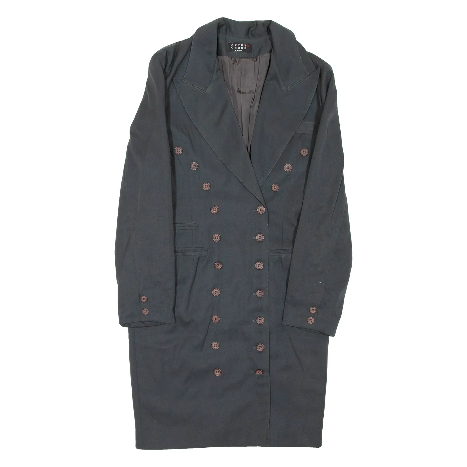 AUTRE CHOSE PARIS Womens Overcoat Coat Green S