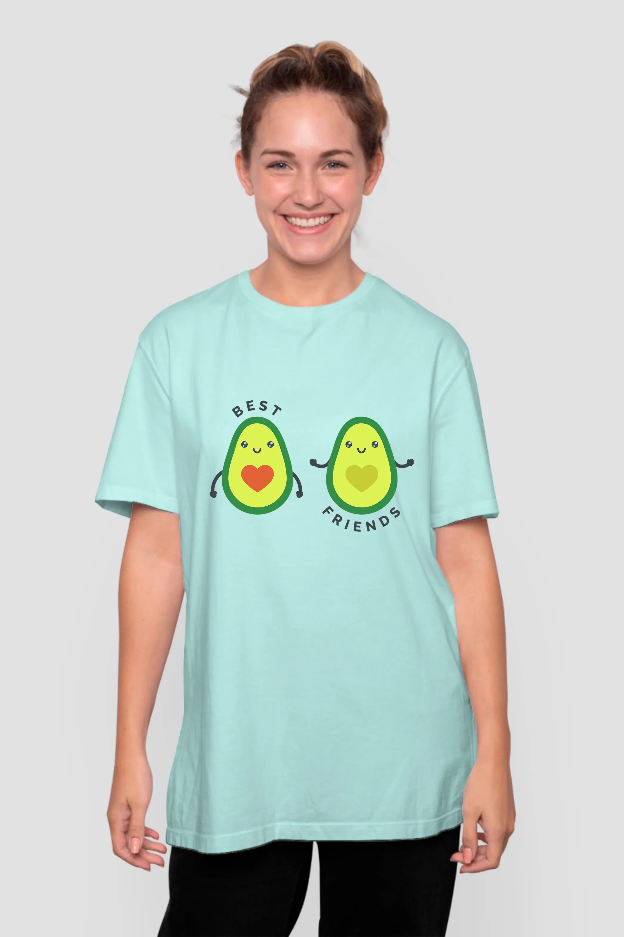 Avocado Friends Printed Oversized T-shirt for women