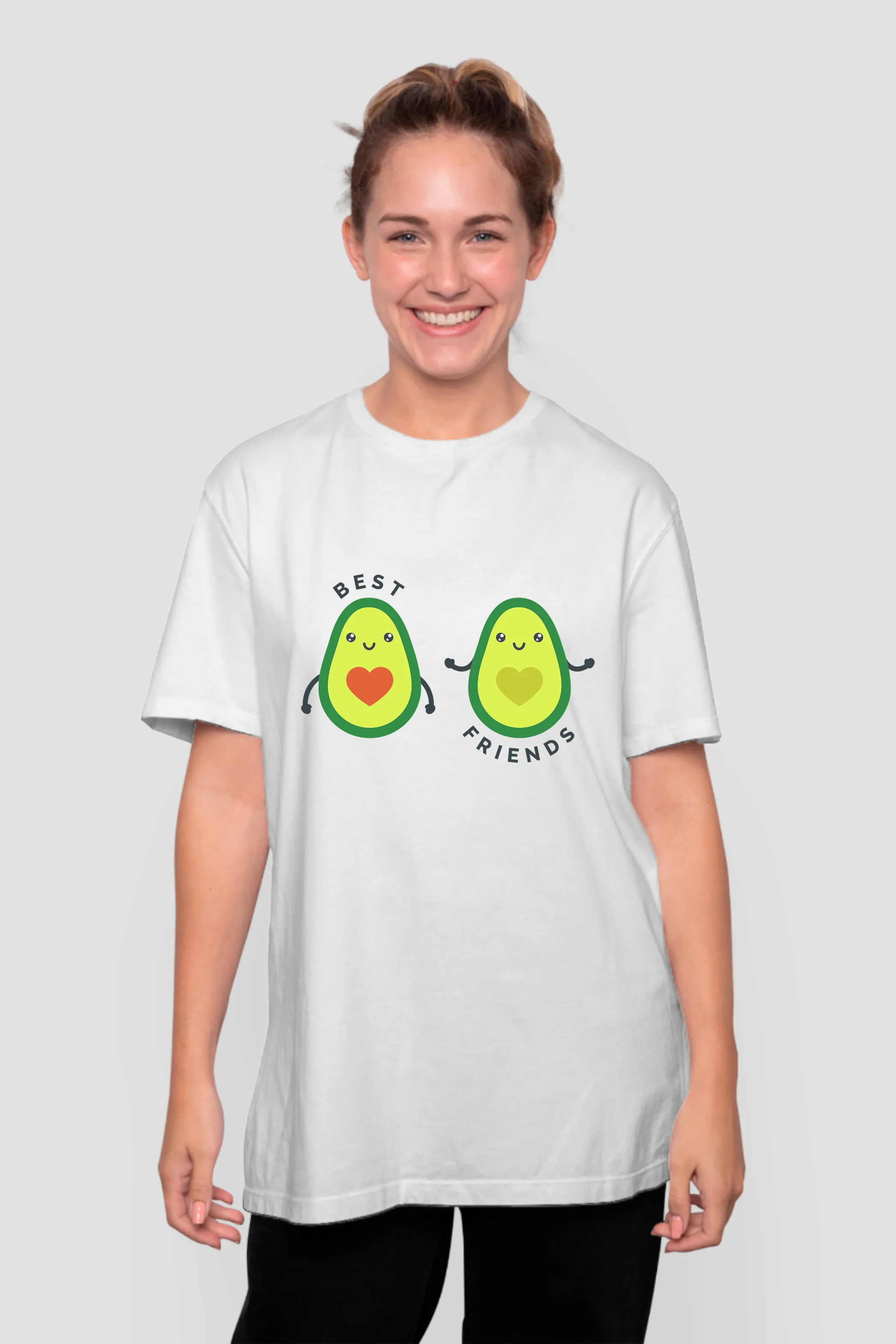 Avocado Friends Printed Oversized T-shirt for women