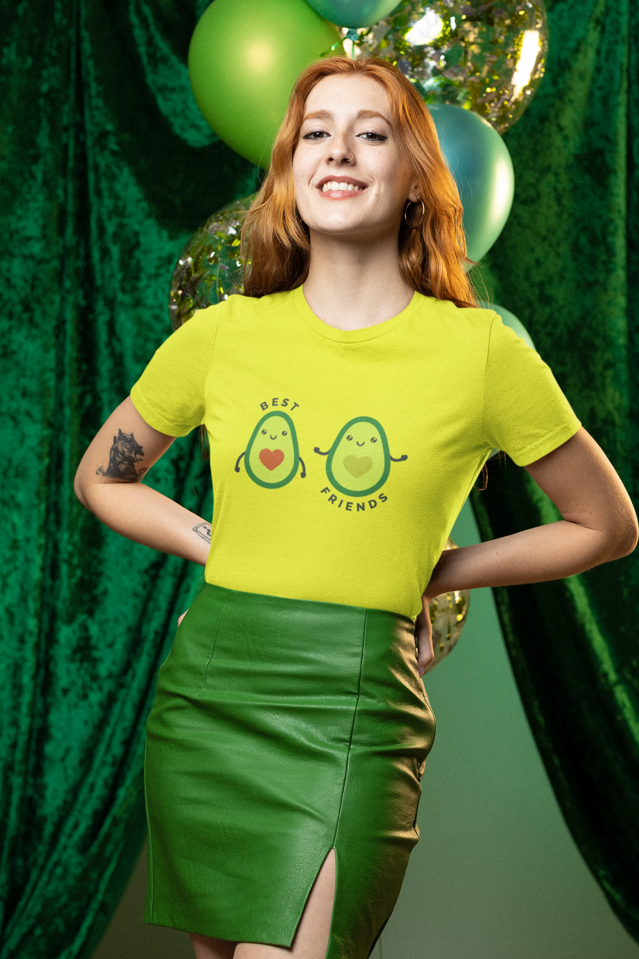 Avocado Friends Printed T-shirt for women
