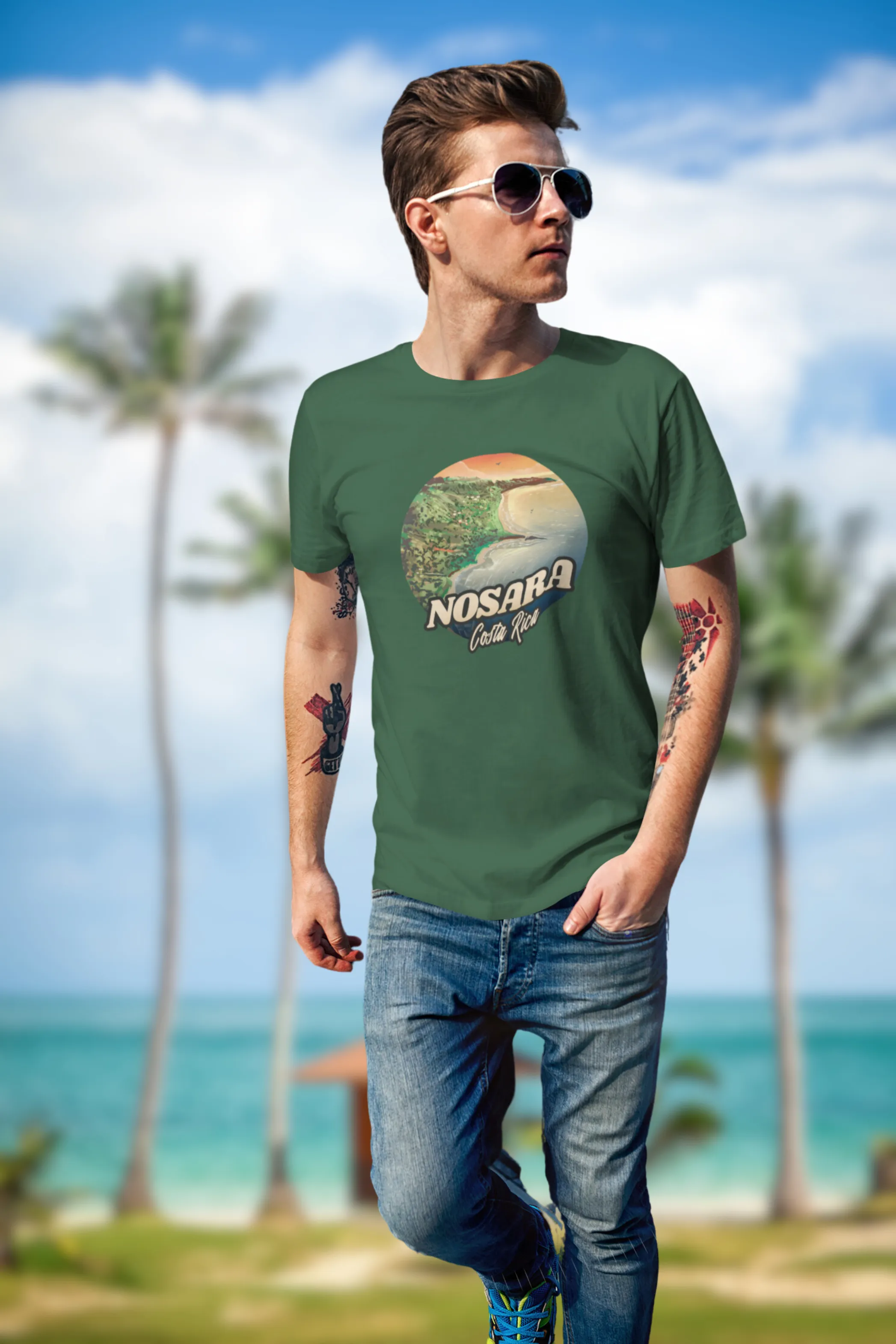 Beach Life Bliss Printed T-shirt for men