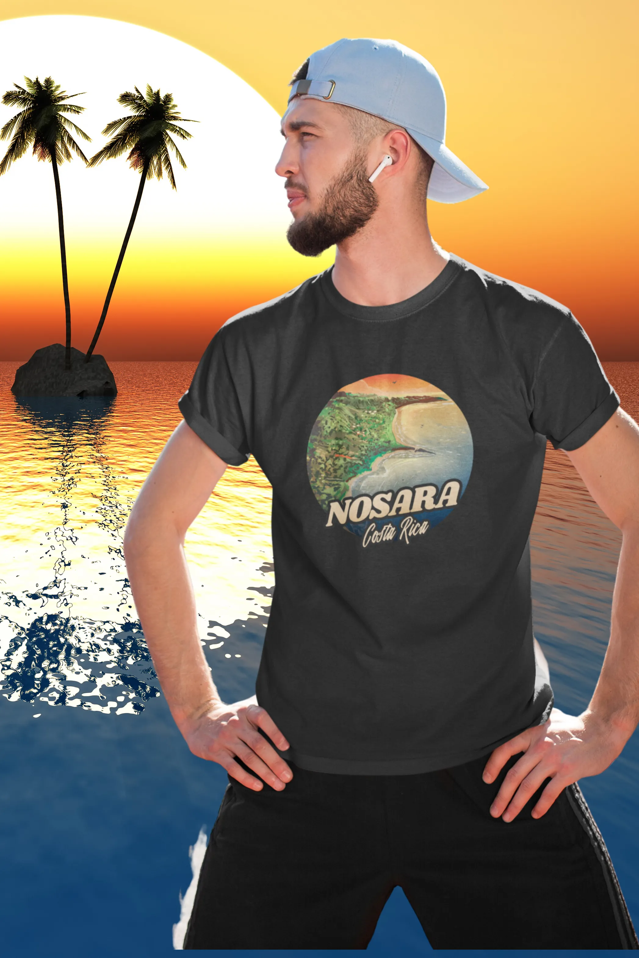Beach Life Bliss Printed T-shirt for men