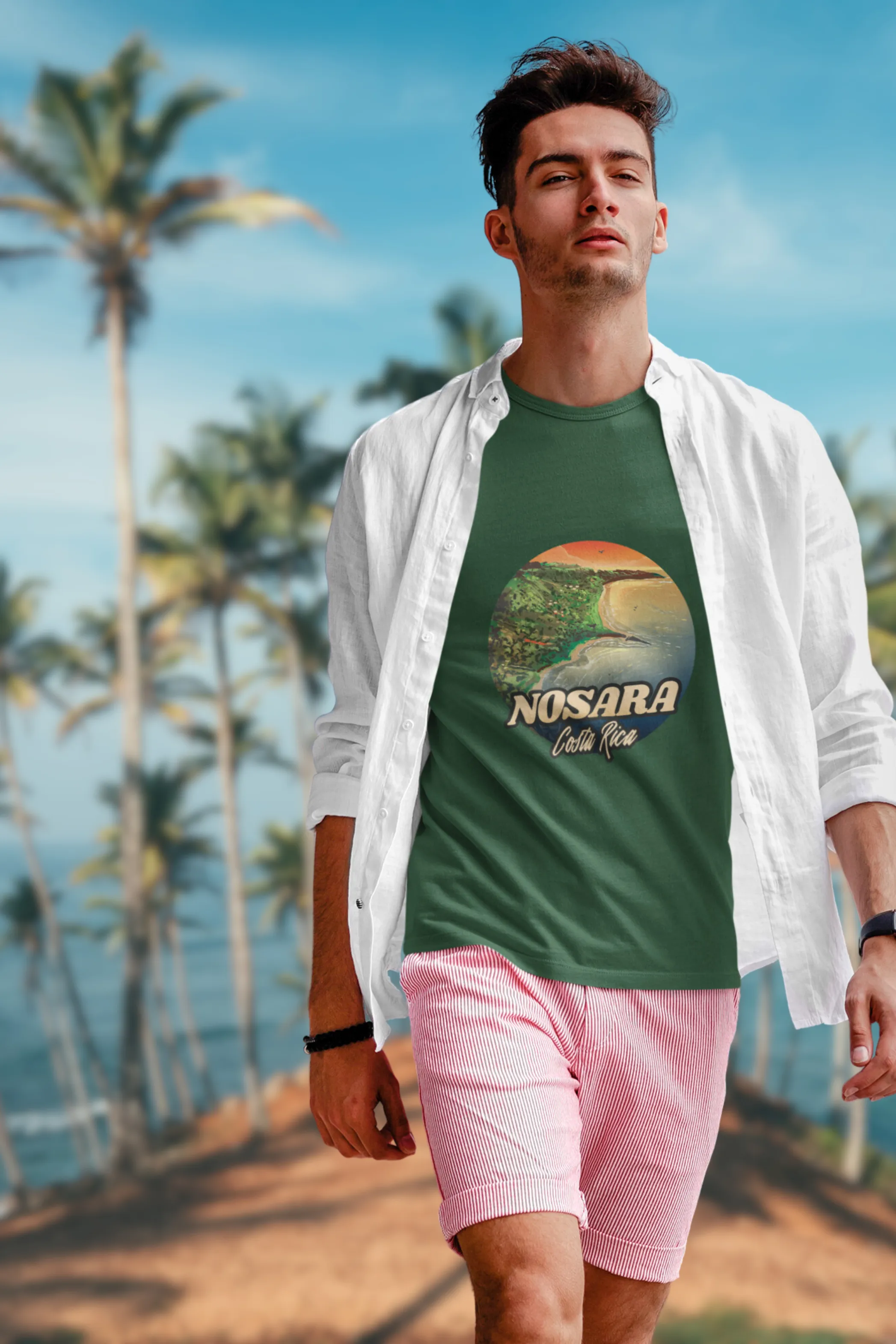 Beach Life Bliss Printed T-shirt for men