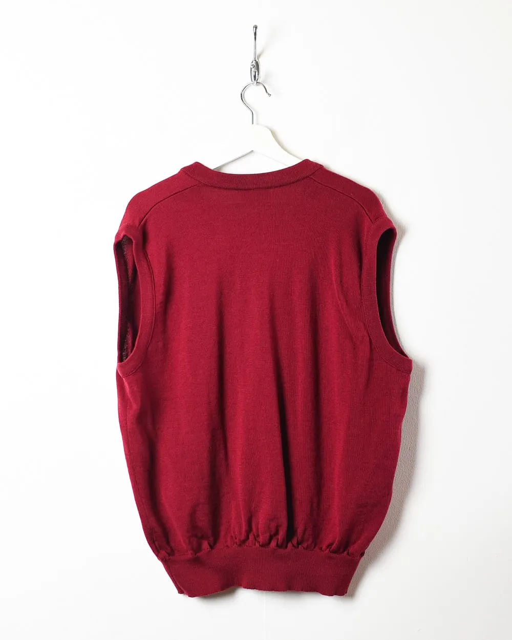 Chemise Lacoste Knitted Button Up Sweater Vest - Large