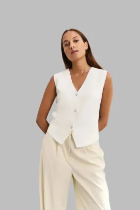 Fine Knitted Gilet With V Neck