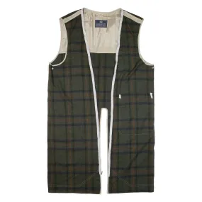 LORD Lining Mens Overcoat Coat Green Knit Check XL