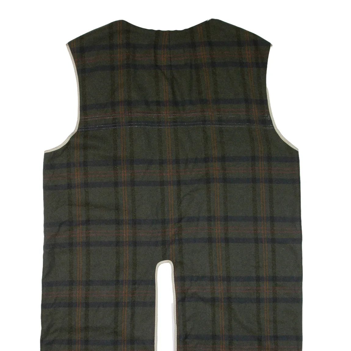 LORD Lining Mens Overcoat Coat Green Knit Check XL