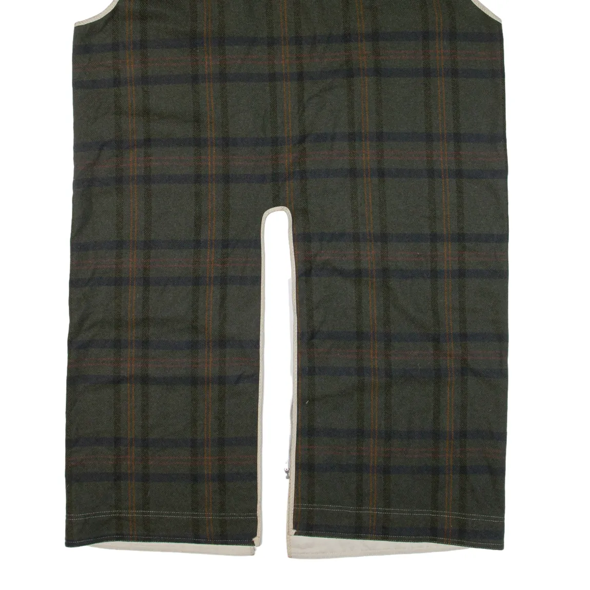 LORD Lining Mens Overcoat Coat Green Knit Check XL