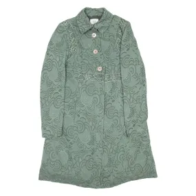 NOA NOA Womens Overcoat Jacket Green Viscose Crazy Pattern S