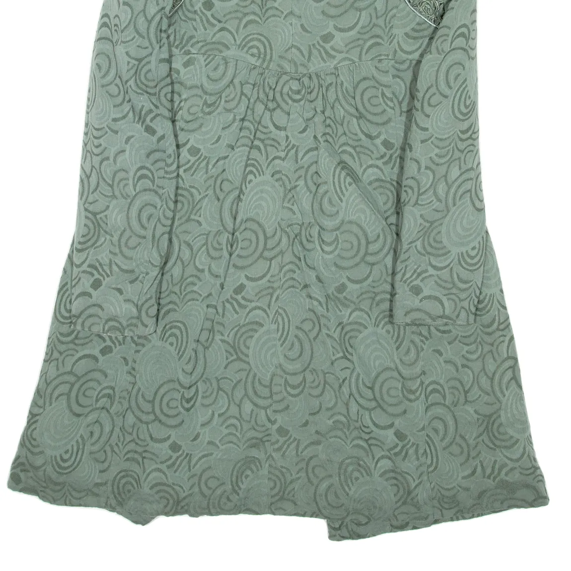 NOA NOA Womens Overcoat Jacket Green Viscose Crazy Pattern S