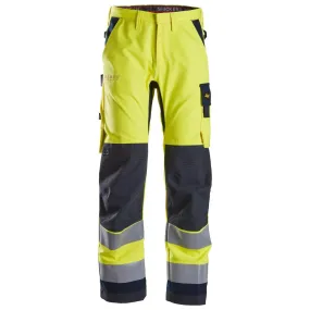 Snickers 6360 ProtecWork Hi Vis Work Trousers, Class 2