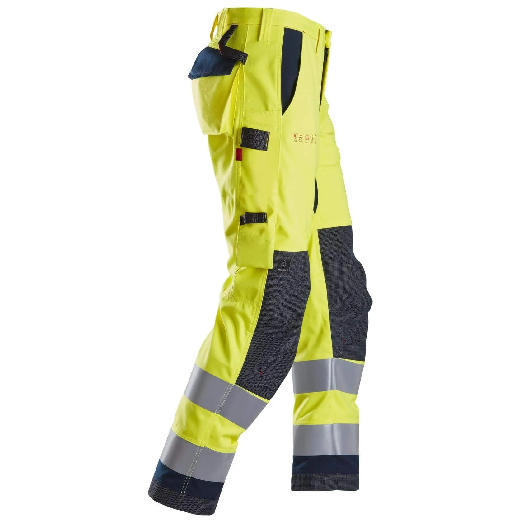 Snickers 6360 ProtecWork Hi Vis Work Trousers, Class 2