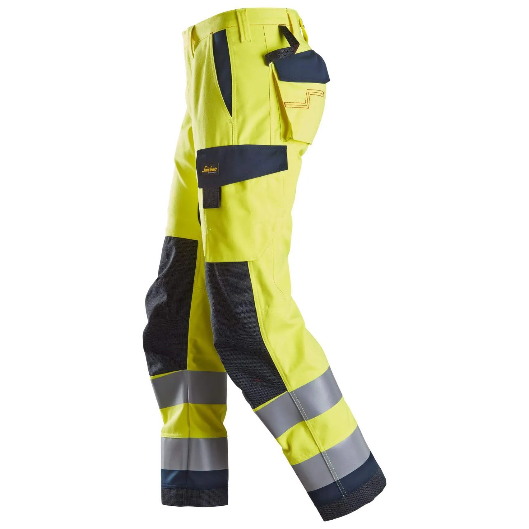 Snickers 6360 ProtecWork Hi Vis Work Trousers, Class 2
